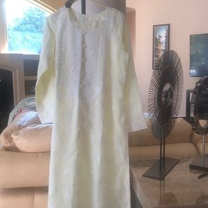 COPY - Lemon yellow chicken Kari shirt on cotton